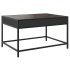 Mesa de centro con Infinity LED negro 70x50x41