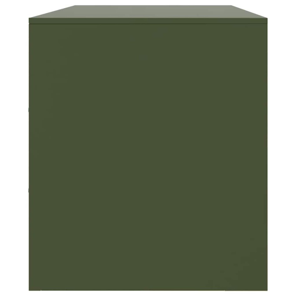 Mueble de TV de acero verde oliva 99x39x44