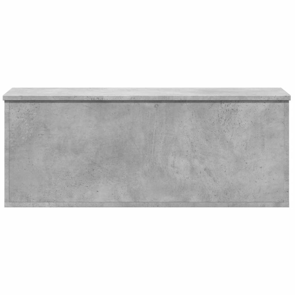 Caja de almacenaje madera ingeniería gris hormigón 90x35x35
