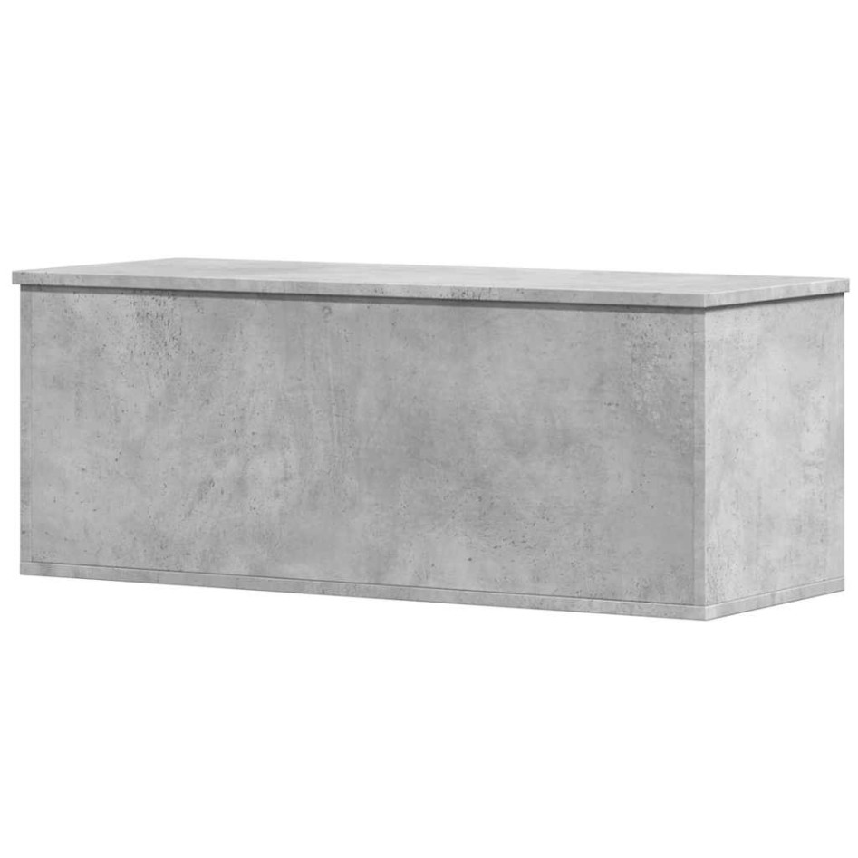 Caja de almacenaje madera ingeniería gris hormigón 90x35x35