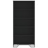 Estantería de madera de ingeniería negra 80x31x169