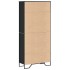 Estantería de madera de ingeniería negra 80x31x169