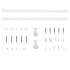 Kit herrajes para puertas correderas de acero blanco 183