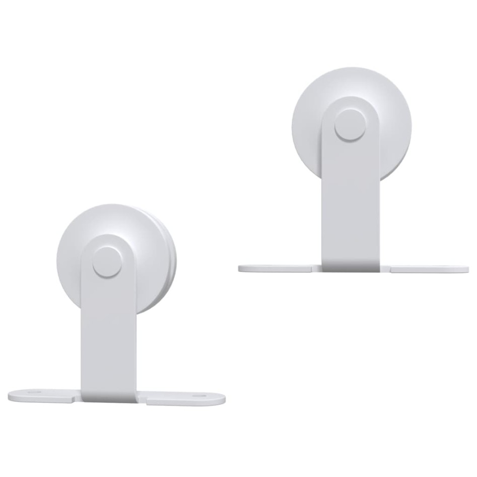 Kit herrajes para puertas correderas de acero blanco 183