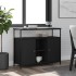 Aparador de madera de ingeniería negro 100x35x80