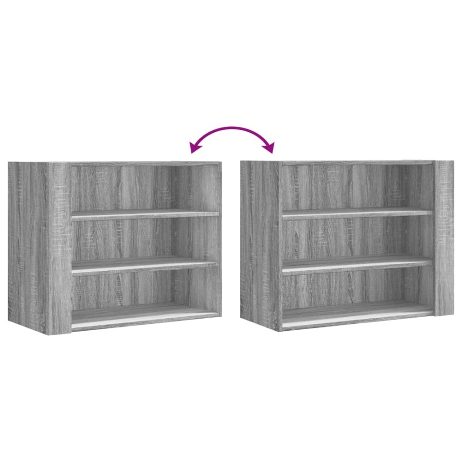 Armario de pared madera de ingeniería gris Sonoma 75x35x60