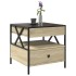 Mesa de centro con Infinity LED roble Sonoma 50x50x51