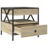 Mesa de centro con Infinity LED roble Sonoma 50x50x51
