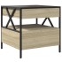 Mesa de centro con Infinity LED roble Sonoma 50x50x51