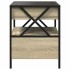 Mesa de centro con Infinity LED roble Sonoma 40x40x51