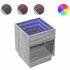 Mesa de centro con Infinity LED gris Sonoma 40x40x50