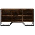 Zapatero de madera de ingeniería roble ahumado 90x38x45,5