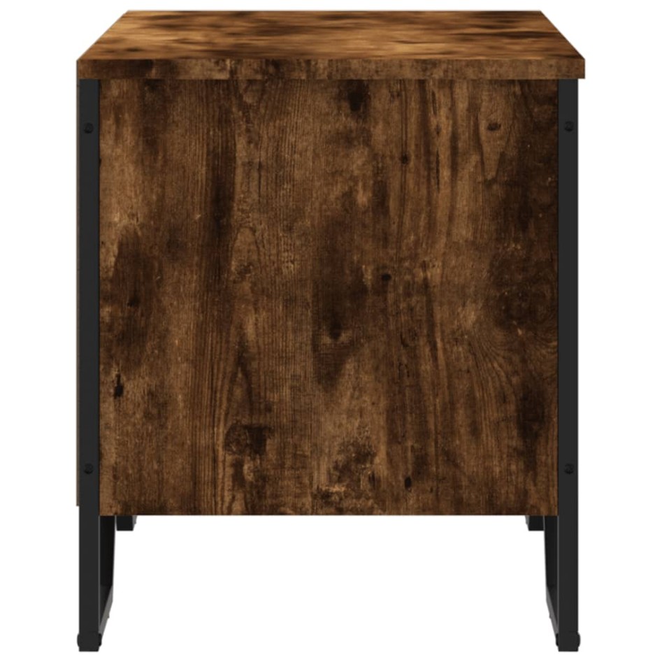 Zapatero de madera de ingeniería roble ahumado 90x38x45,5