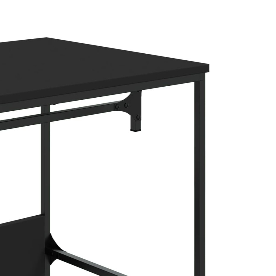 Armario de madera de ingeniería negra 90x50x180