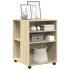 Mesa auxiliar con ruedas madera ingeniería Sonoma 55x60x78