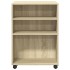 Mesa auxiliar con ruedas madera ingeniería Sonoma 55x60x78