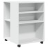 Mesa auxiliar con ruedas madera ingeniería blanco 55x60x78