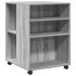 Mesa auxiliar ruedas madera ingeniería gris Sonoma 55x60x78