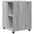 Mesa auxiliar ruedas madera ingeniería gris Sonoma 55x60x78