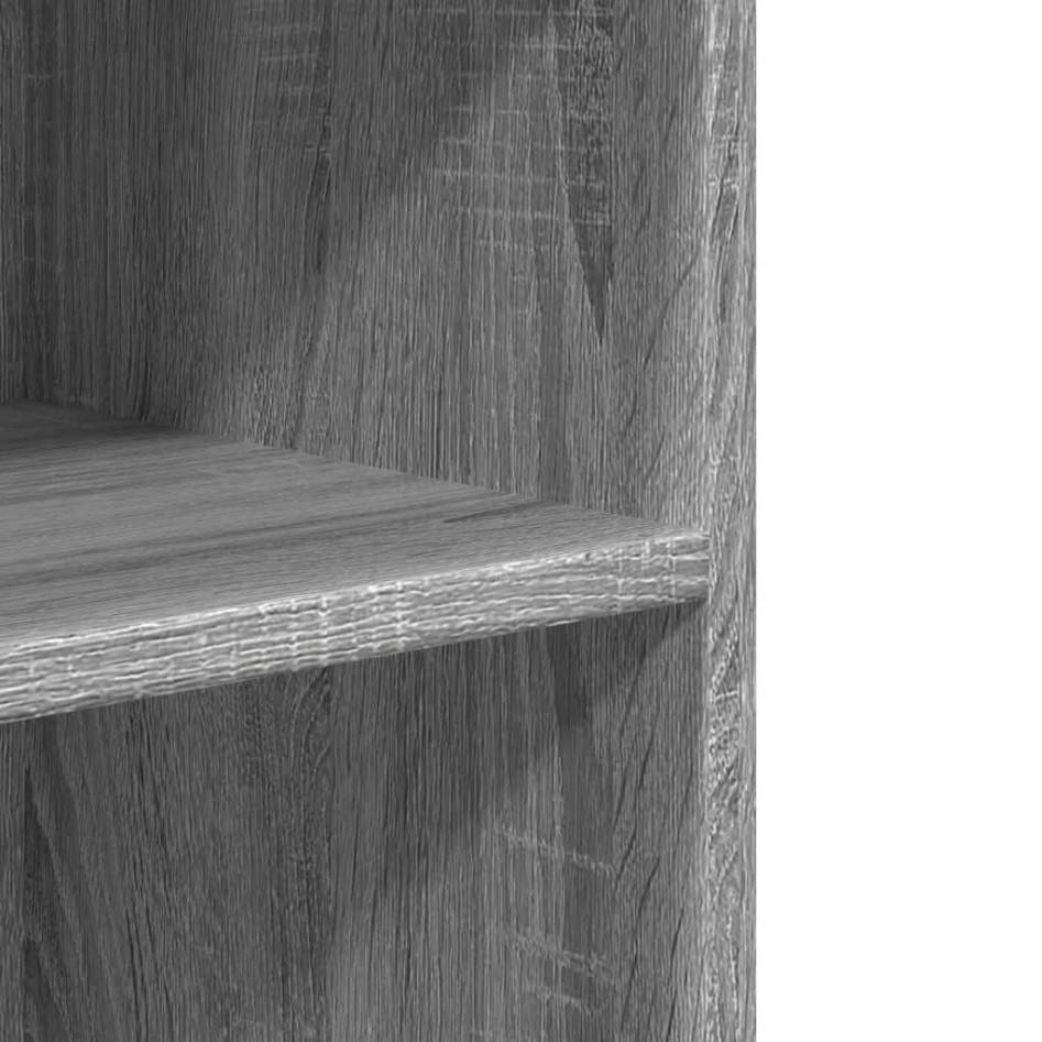 Mesa auxiliar ruedas madera ingeniería gris Sonoma 55x60x78