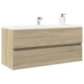 Mueble de lavabo de baño madera roble Sonoma 100x38,5x45