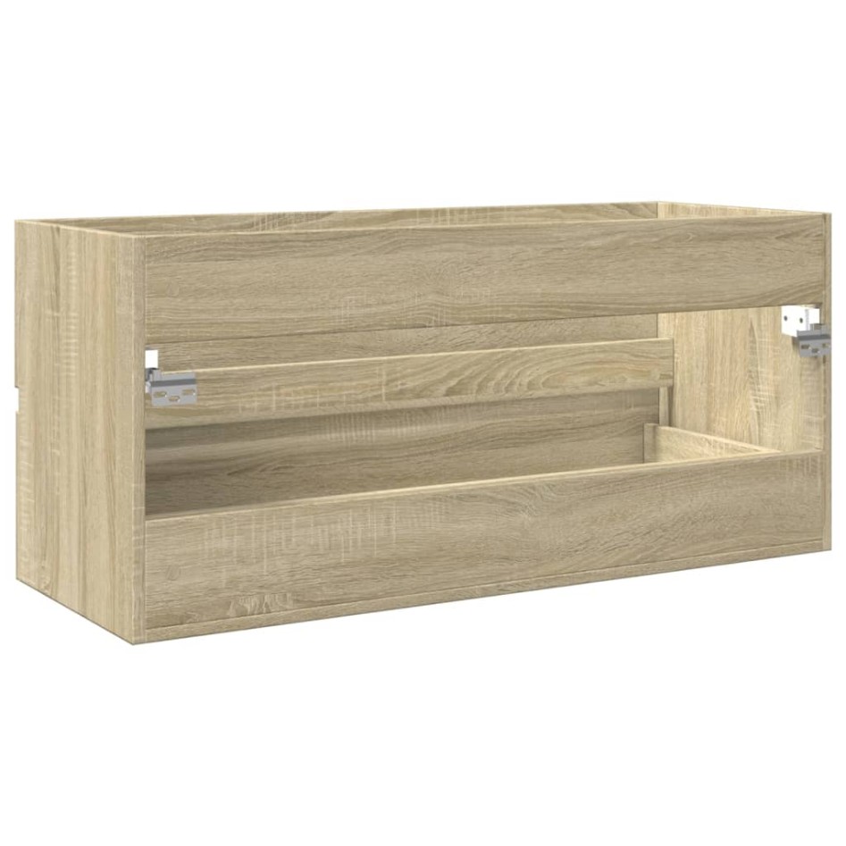 Mueble de lavabo de baño madera roble Sonoma 100x38,5x45