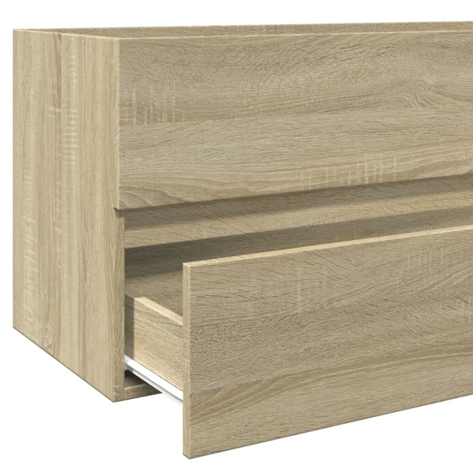 Mueble de lavabo de baño madera roble Sonoma 100x38,5x45
