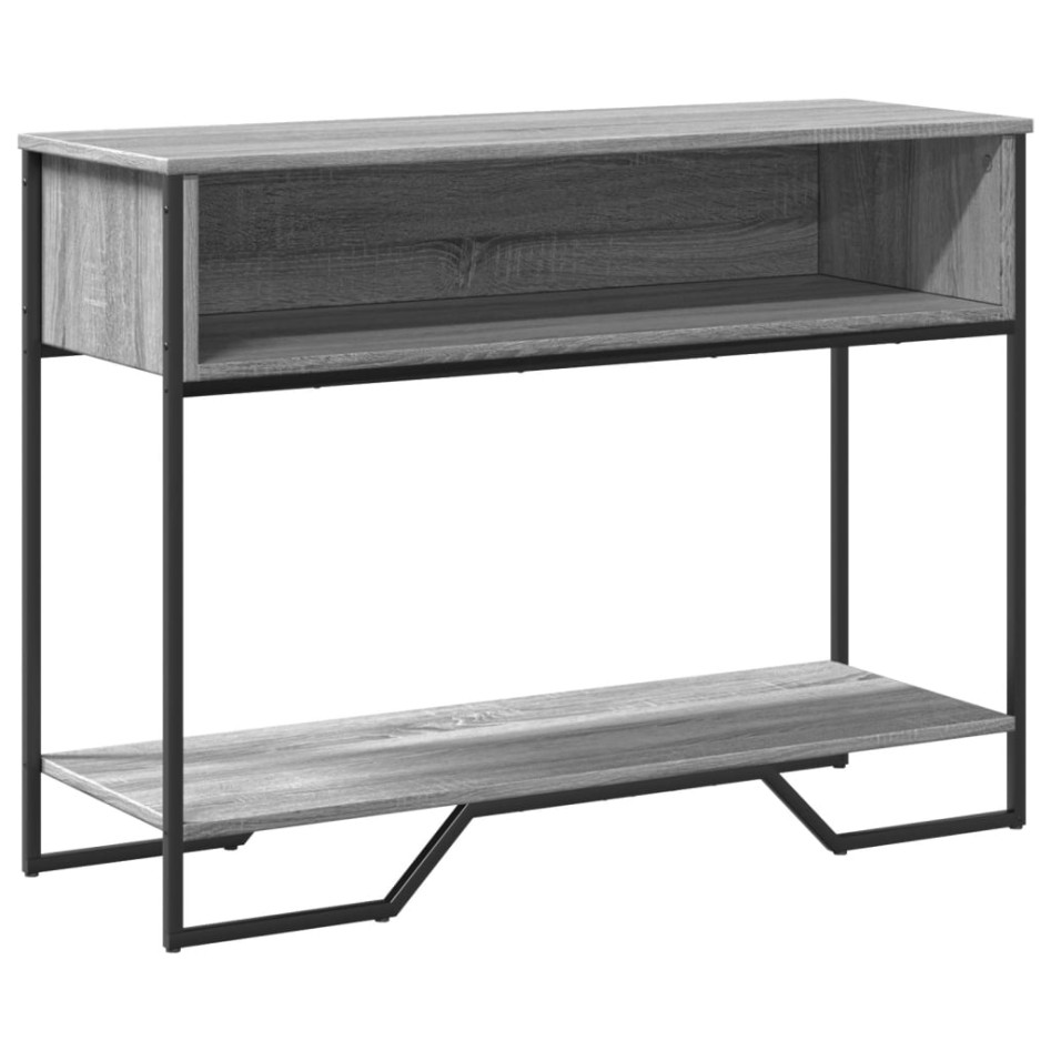 Mesa consola madera de ingeniería gris Sonoma 100x35x74,5