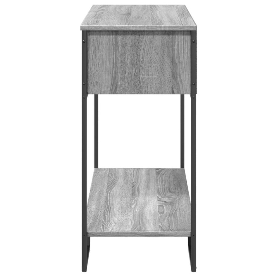 Mesa consola madera de ingeniería gris Sonoma 100x35x74,5