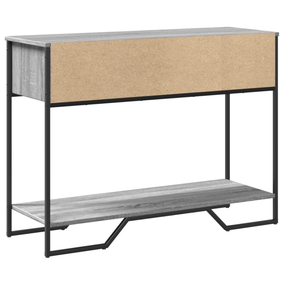 Mesa consola madera de ingeniería gris Sonoma 100x35x74,5