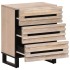 Mesita de noche madera maciza de mango 50x34x62