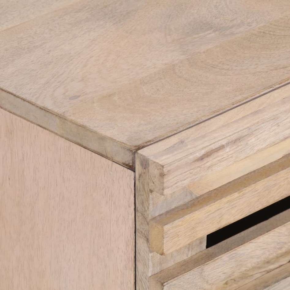 Mesita de noche madera maciza de mango 50x34x62