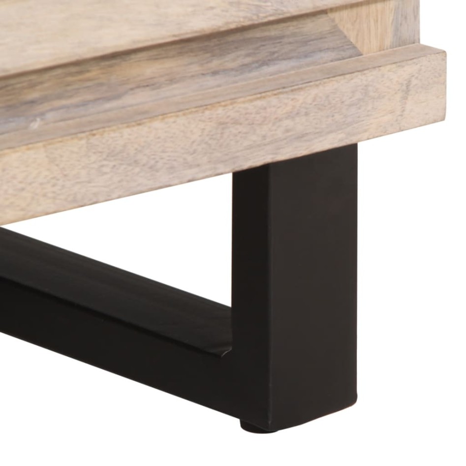 Mesita de noche madera maciza de mango 50x34x62