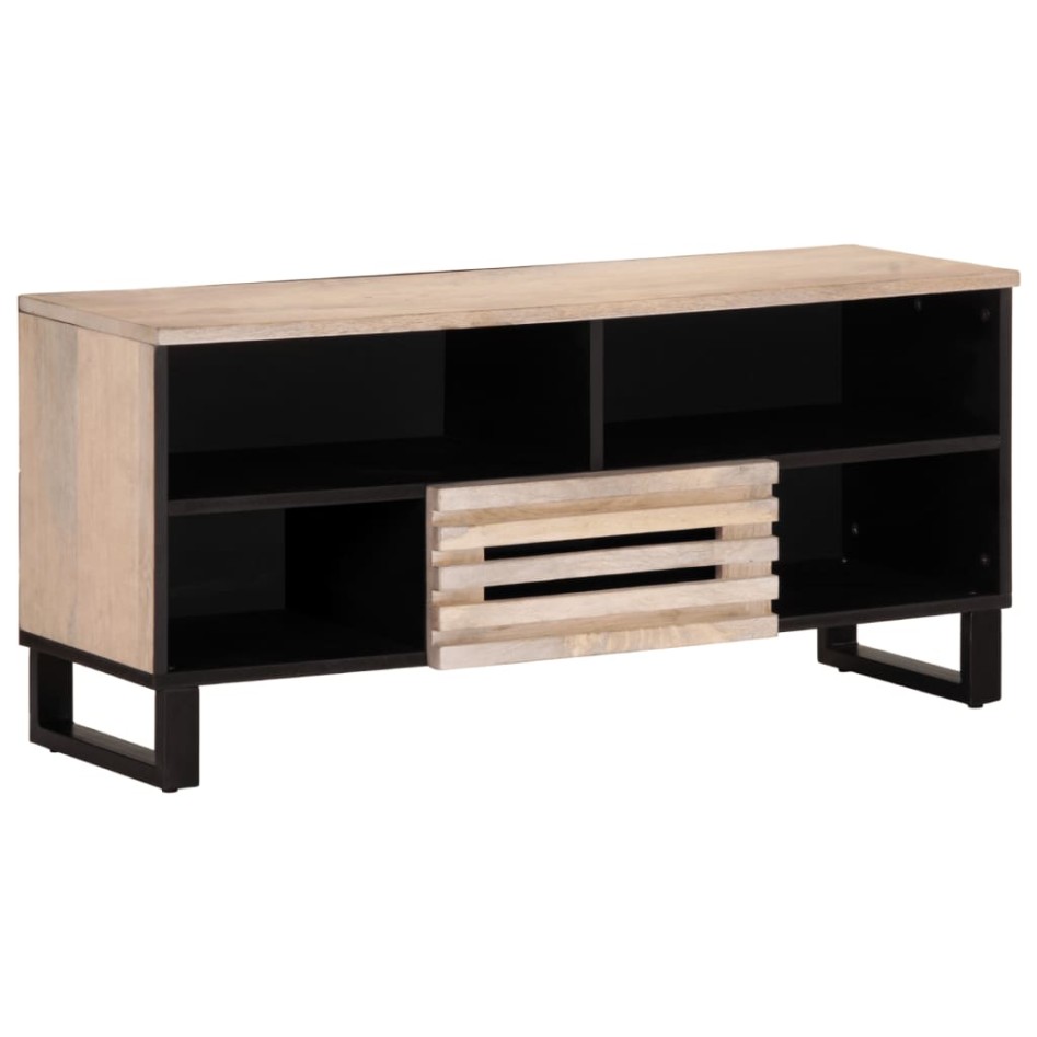 Mueble de TV madera maciza de mango 100x34x46