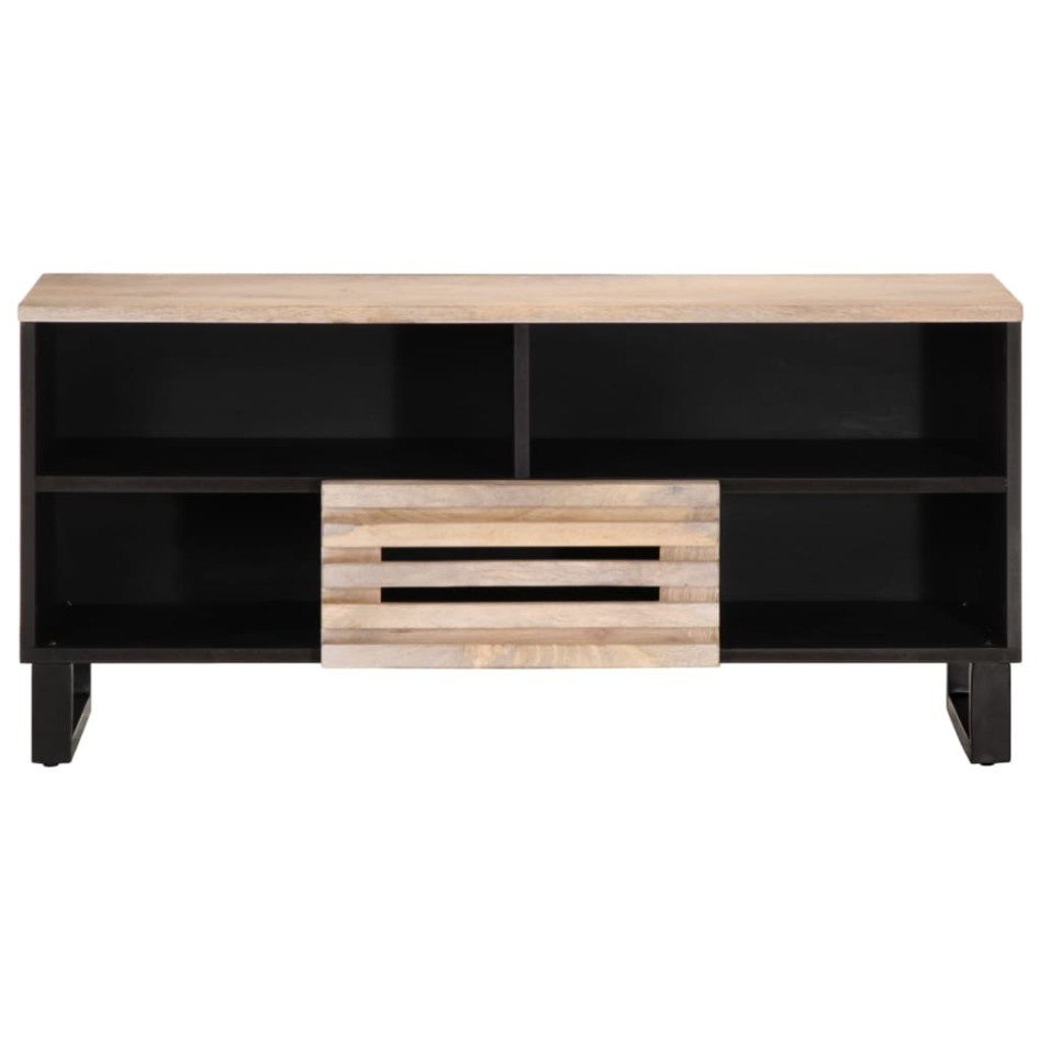 Mueble de TV madera maciza de mango 100x34x46
