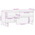 Mueble de TV madera maciza de acacia 100x34x46