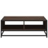 Mesa de centro madera ingeniería metal marrón roble 80x80x30