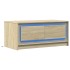 Mesa de centro con luces LED madera de ingeniería roble