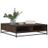 Mesa de centro madera ingeniería y metal marrón 100x100x30