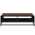 Mesa de centro madera ingeniería y metal marrón 100x100x30