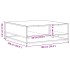 Mesa de centro madera ingeniería y metal marrón 100x100x30