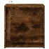 Mesita de noche luces LED 2 uds madera ingeniería roble