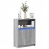 Aparador con LED madera de ingeniería gris Sonoma 72x34x100