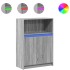 Aparador con LED madera de ingeniería gris Sonoma 72x34x100