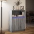 Aparador con LED madera de ingeniería gris Sonoma 72x34x100
