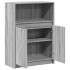 Aparador con LED madera de ingeniería gris Sonoma 72x34x100