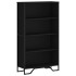 Estantería de madera de ingeniería negra 80x31x137,5