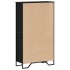 Estantería de madera de ingeniería negra 80x31x137,5