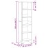 Estantería de madera de ingeniería gris Sonoma 50x31x169