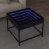 Mesa de centro con Infinity LED negro 50x50x41